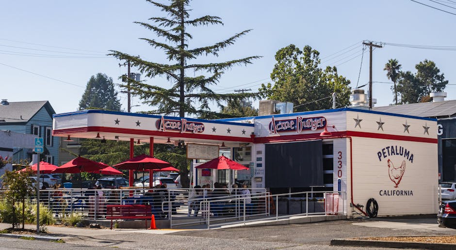 The Ferndale Fog restaurant exterior on Main Street with warm lighting