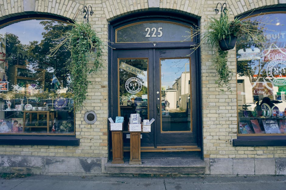 Colorful storefronts along a brick-paved street in Old Town Eureka